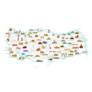 Turkeys Historical And Touristic Places Map Sticker