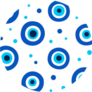 Turkish Evil Eye Abstract Pattern Sticker