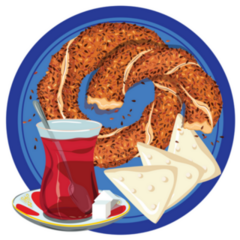 Turkish Traditional Breakfast With feta Cheese Sticker