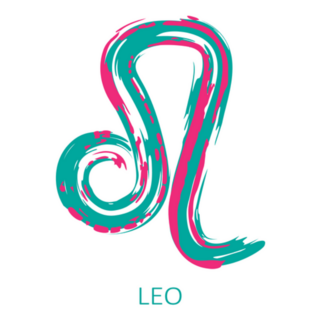 Turquoise Leo Zodiac Sign Sticker