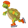 Turtle Rollerblading Sticker