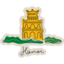 Turtle Tower, Hanoi, Vietnam Illustration Sticker