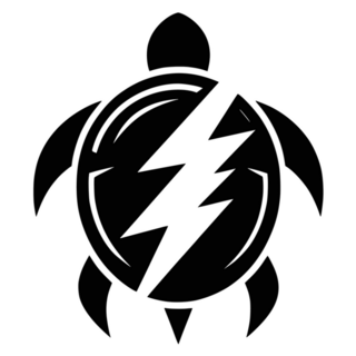 Turtle With Lightning Bolt Sticker