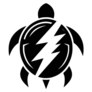 Turtle With Lightning Bolt Sticker