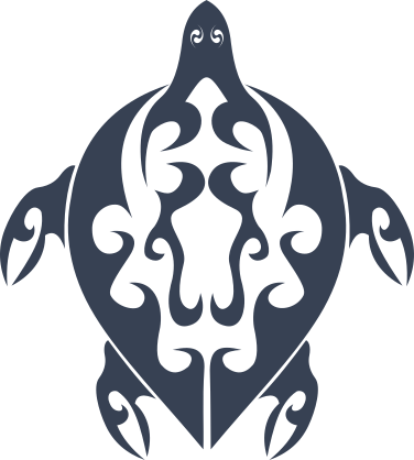 Turtle With Wave Details Sticker