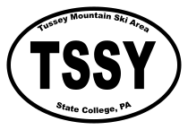 Tussey Mountain Ski Area Oval Sticker