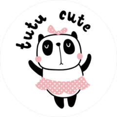 TuTu Cute Ballerina Panda Sticker