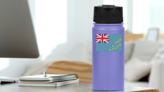 Tuvalu Country Flag Sticker on a Water Bottle (New) example