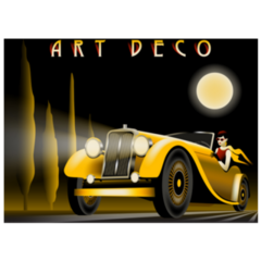 Twenties Art Deco Car illustration Sticker