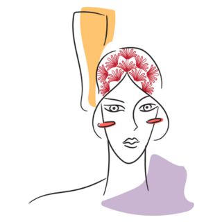 Twenties Avant-garde Beautiful Retro Fashion Woman Sticker