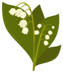 Twigs Of Close Up Lily Of The Valley Sticker