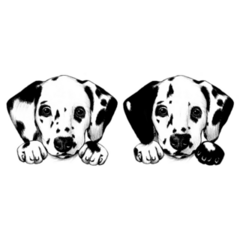 Twin Dalmatians Sticker 