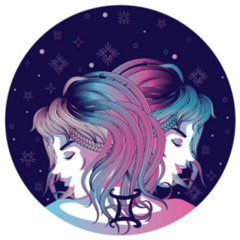 Twin Girls As Gemini Zodiac Sign Sticker