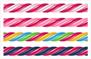 Twisted Candy Cane Sticker