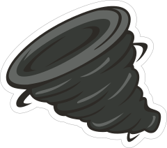 Twister Mascot Sticker