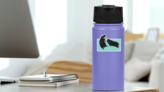 Two African Hippos Wallowing In A River Pool Sticker on a Water Bottle (New) example