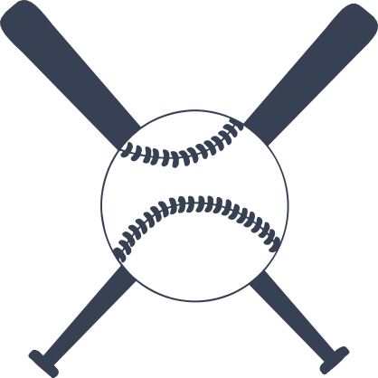 Two Bats & A Baseball Softball Sticker