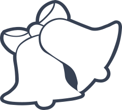 Two Bells With Bow Sticker