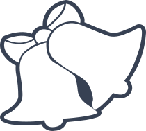 Two Bells With Bow Sticker