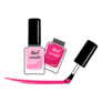 Two Bottles Of Pink Nail Polish Sticker