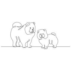 Two Chow Chows Sticker