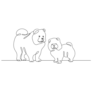Two Chow Chows Sticker