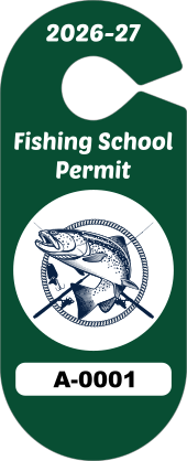 Two Color Large Apartment Oval Parking Permit Hang Tag