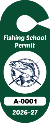 Two Color Large Oval Parking Permit Hang Tag