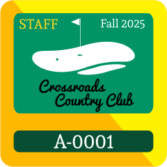 Two Color Square Employee Parking Permit Sticker