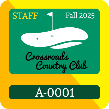 Two Color Square Employee Parking Permit Sticker