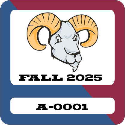 Two Color Square Parking Permit Sticker