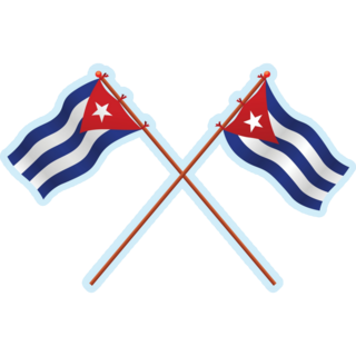 Two Cuba Flags Sticker