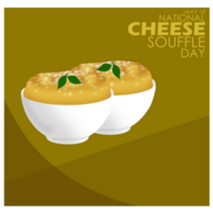Two Cups Of A French Dish Called Cheese Souffle Sticker