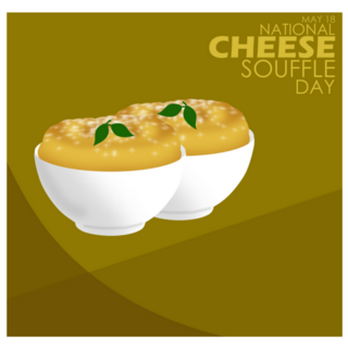 Two Cups Of A French Dish Called Cheese Souffle Sticker