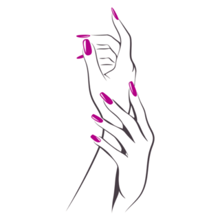 Two Elegant Hands With Pink Nail Polish Sticker 