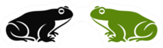Two Frogs Logo Sticker