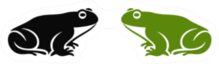 Two Frogs Logo Sticker