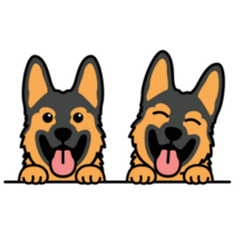 Two German Shepherds Sticker 