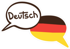 Two Hand Drawn German Speech Bubbles Sticker