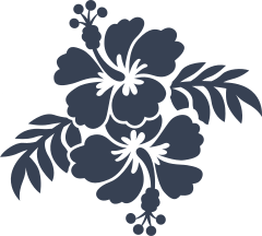 Two Hibiscus Flowers With Leaves Sticker
