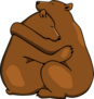 Two Hugging Bears Sticker