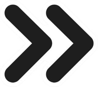 Two Identical Black Arrows Sticker