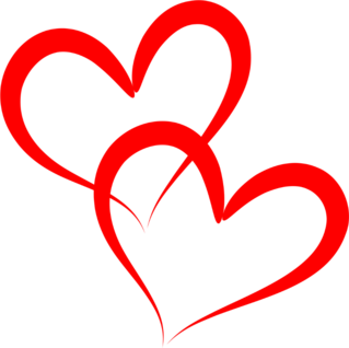 Two Interlocking Hearts Sticker