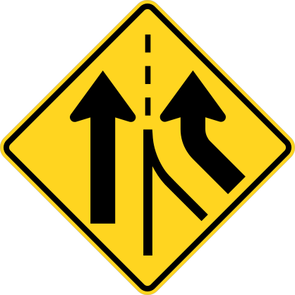 Two Lanes Merging Together Sticker