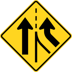 Two Lanes Merging Together Sticker