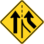 Two Lanes Merging Together Sticker