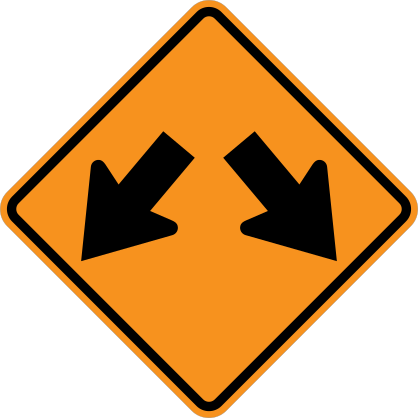 Two Lanes Splitting Sticker