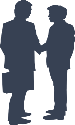 Two Men Shaking Hands Sticker