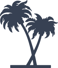 Two Palm Trees Crossed Sticker