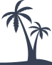 Two Palm Trees, One Smaller Than The Other Sticker